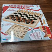 Dama in Legno + Libro Inglese Facile per Scrivere