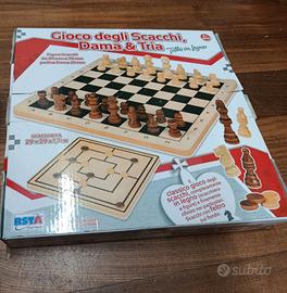 Dama in Legno + Libro Inglese Facile per Scrivere