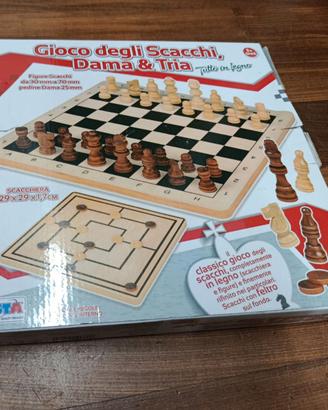 Dama in Legno + Libro Inglese Facile per Scrivere