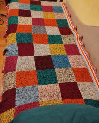 copriletto/ coperta in lana fatto a mano
