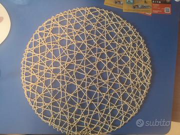 Tovaglietta rotonda in juta beige