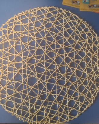 Tovaglietta rotonda in juta beige