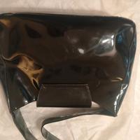 borsa a tracolla LES Copains usata pelle lucida 