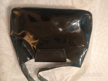 borsa a tracolla LES Copains usata pelle lucida 