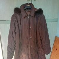 cappotto trapuntato marrone da donna
