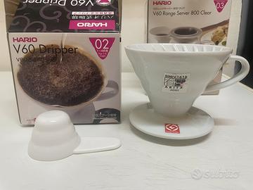 V60 HARIO SPECIALITY COFFEE CARAFFA DRIPPER FILTRI