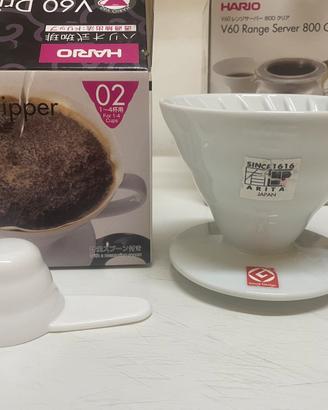 V60 HARIO SPECIALITY COFFEE CARAFFA DRIPPER FILTRI