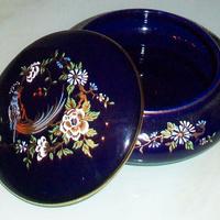 Ciotola in porcellana con coperchio M blue de four