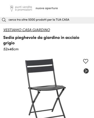 SEDIE ÐA GIARDINO