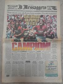 Il Messaggero 18/06/2001 - ROMA CAMPIONE