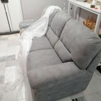 DIVANO 3 POSTI rivestimento fibra granit grey cm.2