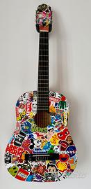 Chitarra da viaggio personalizzata stickers