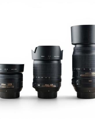 Kit Obiettivi Nikon DX (35mm, 18-105mm, 55-300mm)
