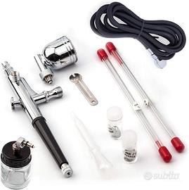 KIT AEROGRAFO AIRBRUSH 0,2mm 0,3mm 0,5mm