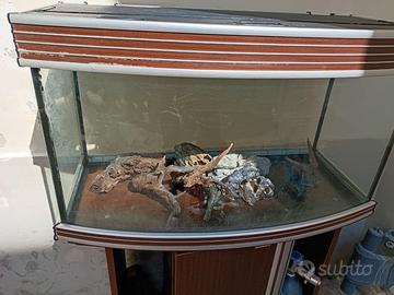 Acquario 80 lt con mobile ed accessori