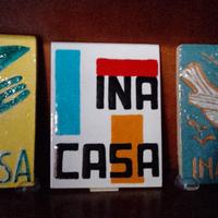 INA CASA FORMELLA ARTISTICA POLICROMA ANNI 50