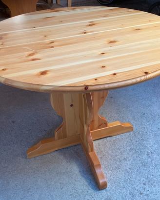 tavolo rotondo in legno 100cm