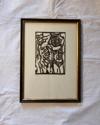 Xilografia NESTERIO "Flagellazione"