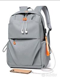 zaino grigio casual 