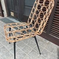 Coppia di sedie in vimini