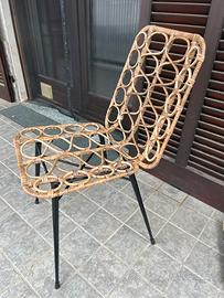 Coppia di sedie in vimini