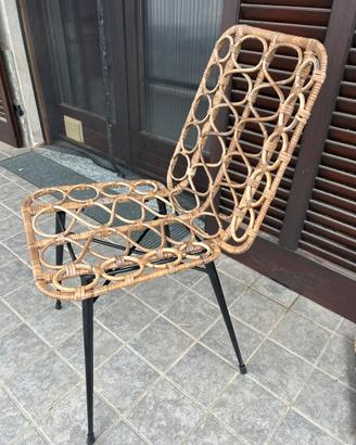 Coppia di sedie in vimini