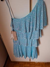 abito elegante azzurro tg. 40