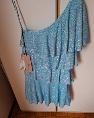 abito elegante azzurro tg. 40