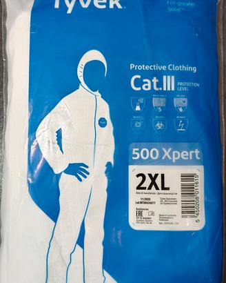 Tuta protettiva in Tyvek Cat.III. Pacchetto 3X2 