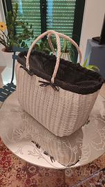 Borsa  cestino in vimini Bagatelle France