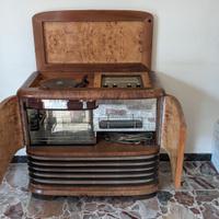 Mobile bar anni 50 con radio e giradischi