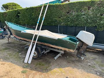 Barca legno/vetroresina