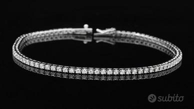 BRACCIALE TENNIS ORO BIANCO 18KT BRILLANTI 1.47 CT