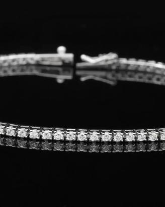 BRACCIALE TENNIS ORO BIANCO 18KT BRILLANTI 1.47 CT