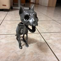 Decorazione scheletro di gatto in plastica