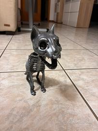 Decorazione scheletro di gatto in plastica