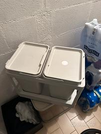 Pattumiera con carrello  ikea