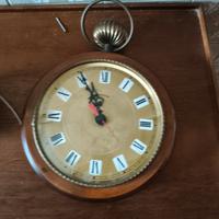 orologio in legno non funzionante anni 80