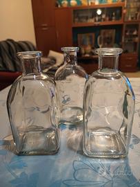 3 Bottiglie in Vetro per Liquore