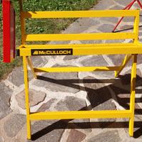 Cavalletto taglialegna con protezione motosega