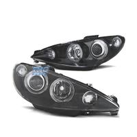 FARI PEUGEOT 206 98-09 ANGEL EYES FONDO NERO