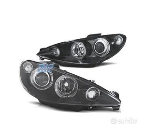 FARI PEUGEOT 206 98-09 ANGEL EYES FONDO NERO