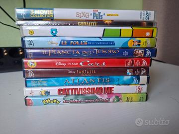  lotto di 10 DVD originali per bambini e raga