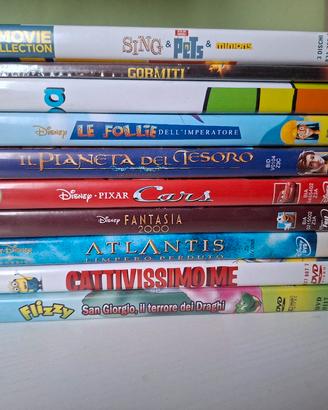  lotto di 10 DVD originali per bambini e raga