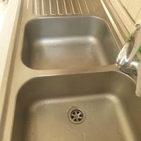 Lavello cucina inox con miscelatore 