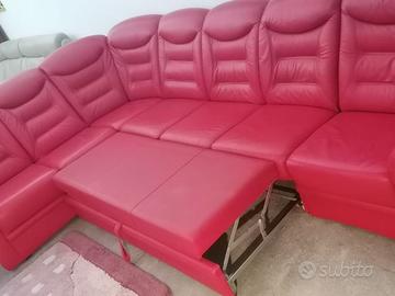 AMPIO divano LETTO in pelle ! CONSEGNA