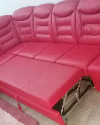 AMPIO divano LETTO in pelle ! CONSEGNA