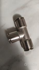 4 raccordi a TEE automatici rapidi aria compressa 