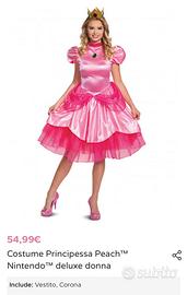 Carnevale vestito Principessa Peach adulto