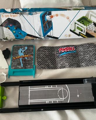 Gioco da tavolo 3 in 1 Flipper Basket Bowling